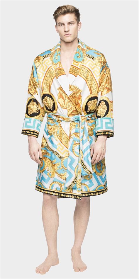 versace silk robe pink|versace silk robe men's.